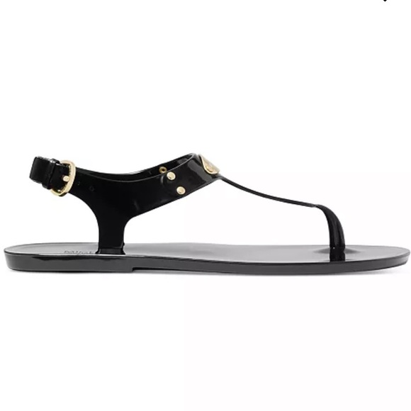 Michael Kors MK Plate Jelly Sandals in Black size 7 - Picture 1 of 7